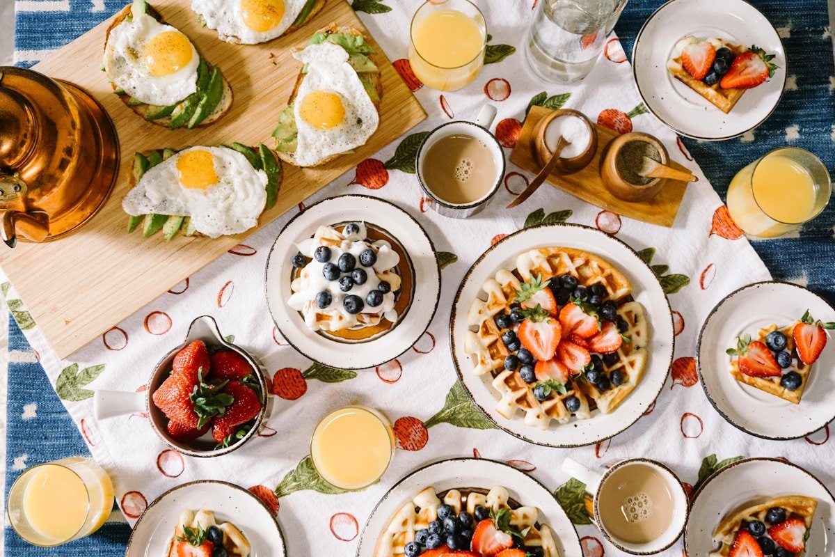 Brunch plates at Monaco's Cafe