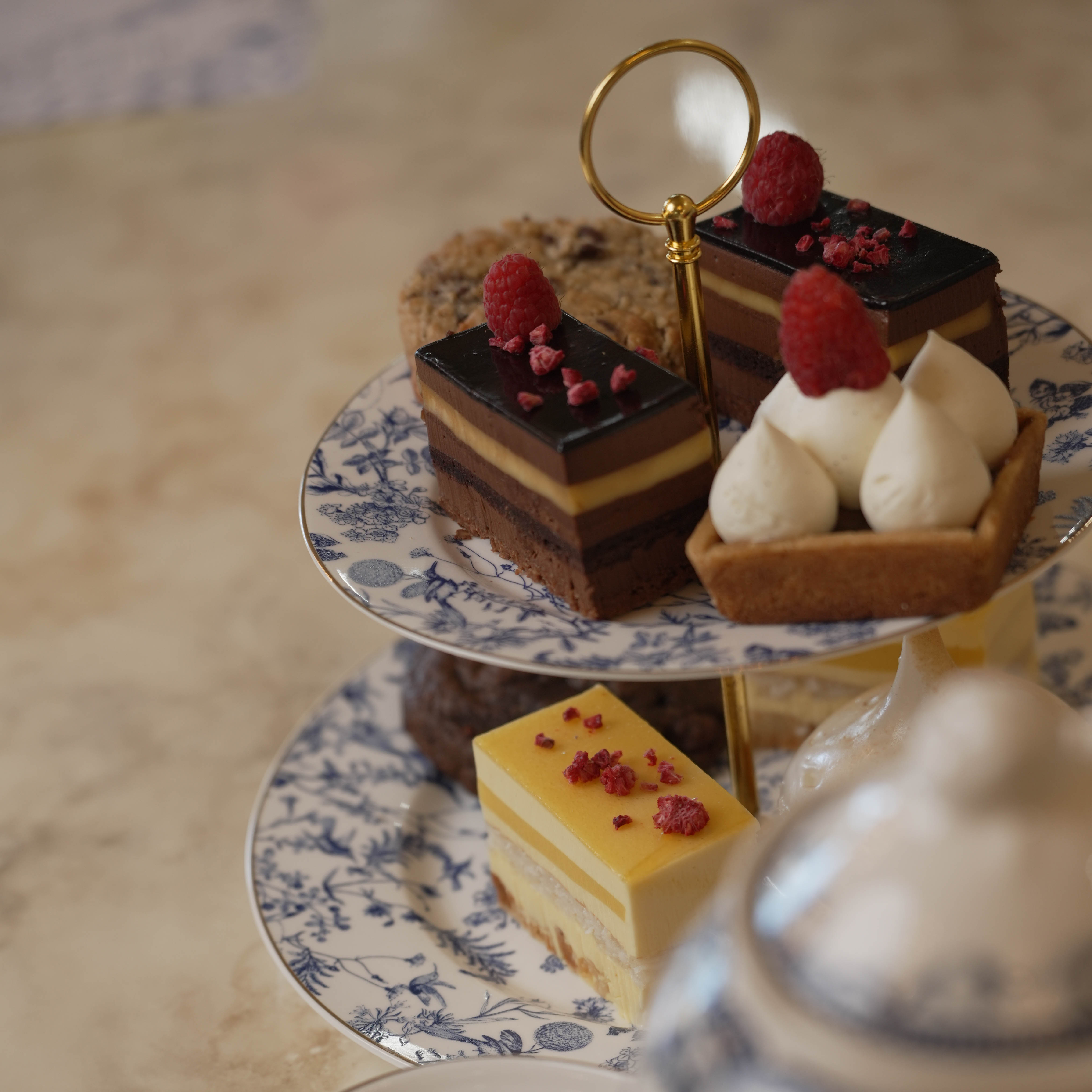 High tea dessert plate at Monaco's Cafe
